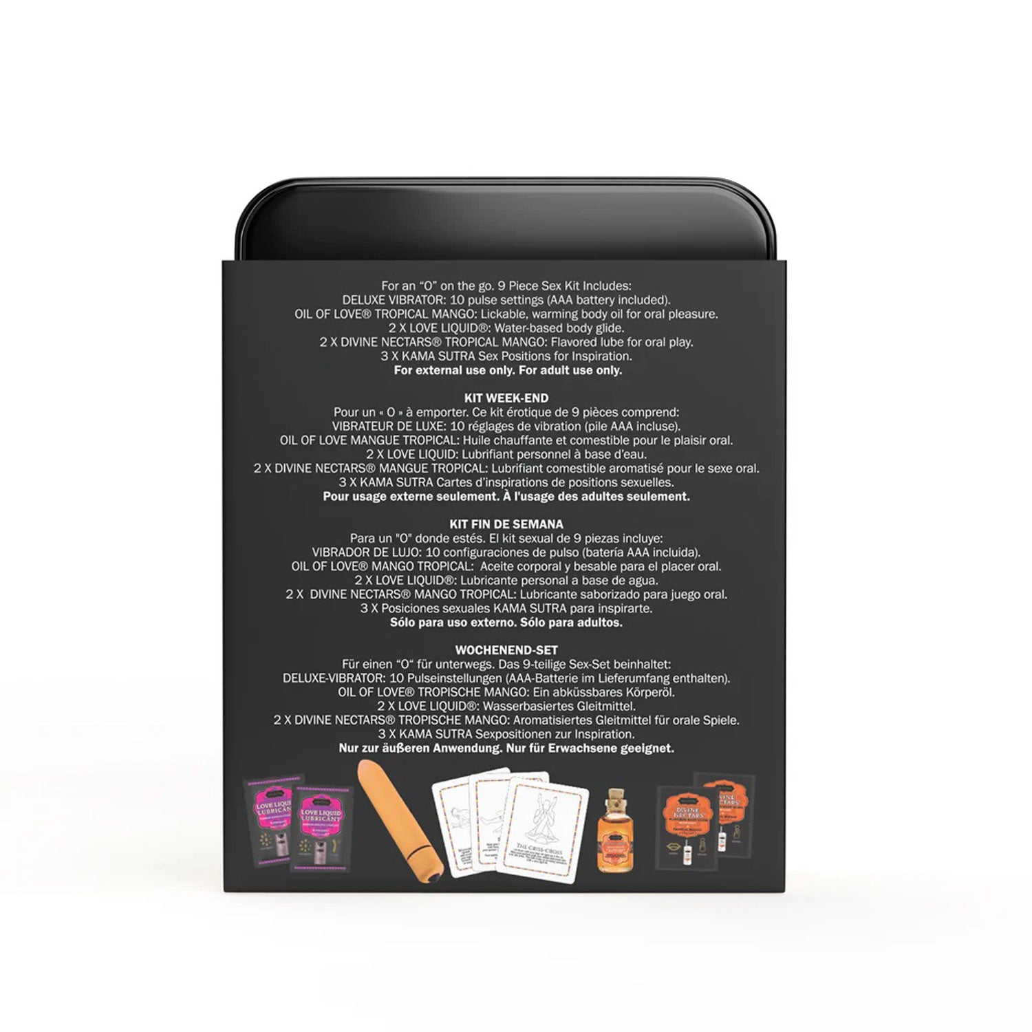Kama Sutra Vibe Weekender Kit – Mini Vibe with 10 Settings – Orange