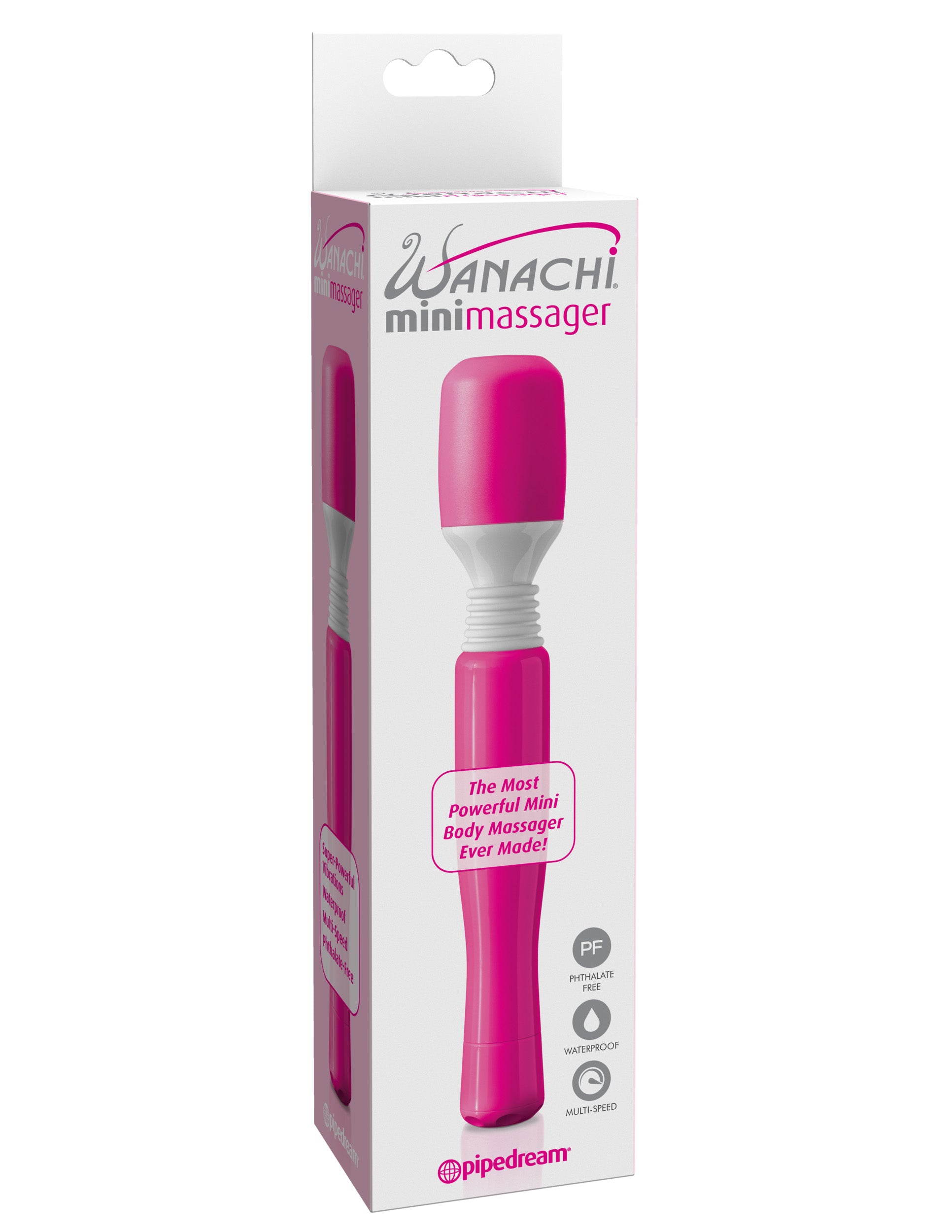 Pipedream Mini Wanachi Massager – Multi-Speed, Waterproof, Pink