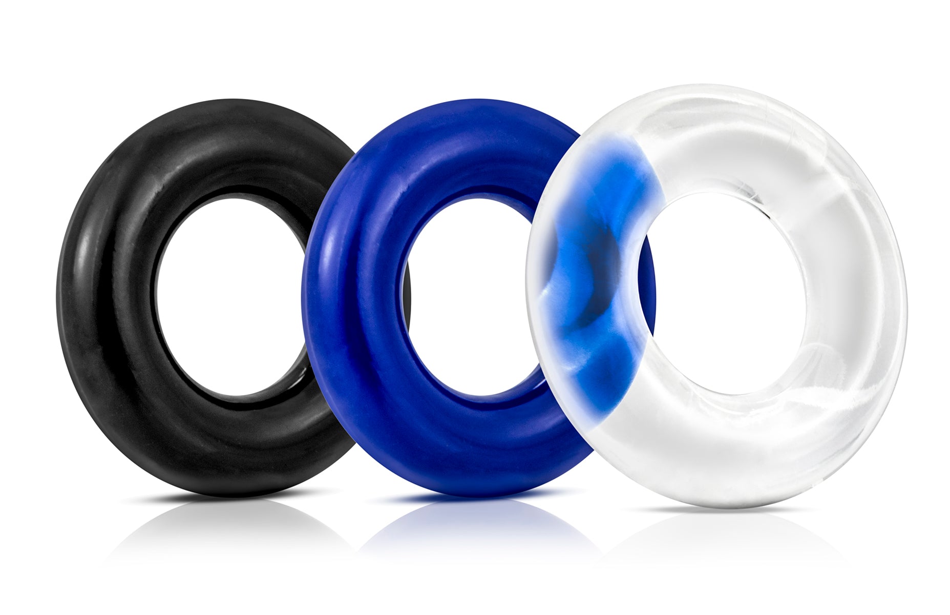 Blush Stay Hard Donut Cock Rings - Assorted Colors - 50 Pieces