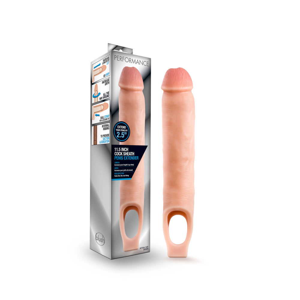 Blush Performance 11.5 Inch Cock Sheath Penis Extender - Beige