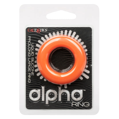 CalExotics Alpha Liquid Silicone Prolong Large Ring – Orange – Waterproof