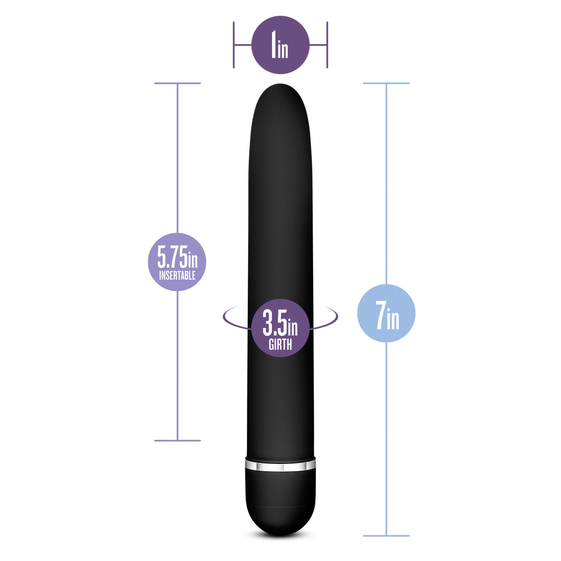 Blush Luxuriate Vibrator – Multi-Speed Waterproof – Black