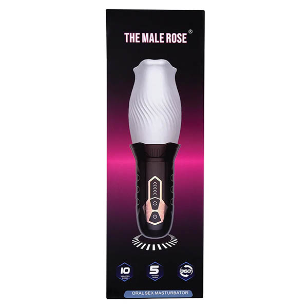 The Male Rose Gawk Gawk 3000 Vibrating Rotating Masturbator - Clear