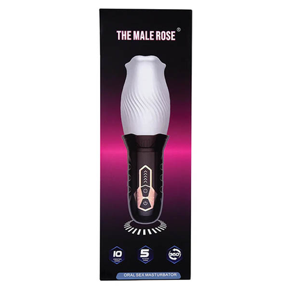 The Male Rose Gawk Gawk 3000 Vibrating Rotating Masturbator - Clear