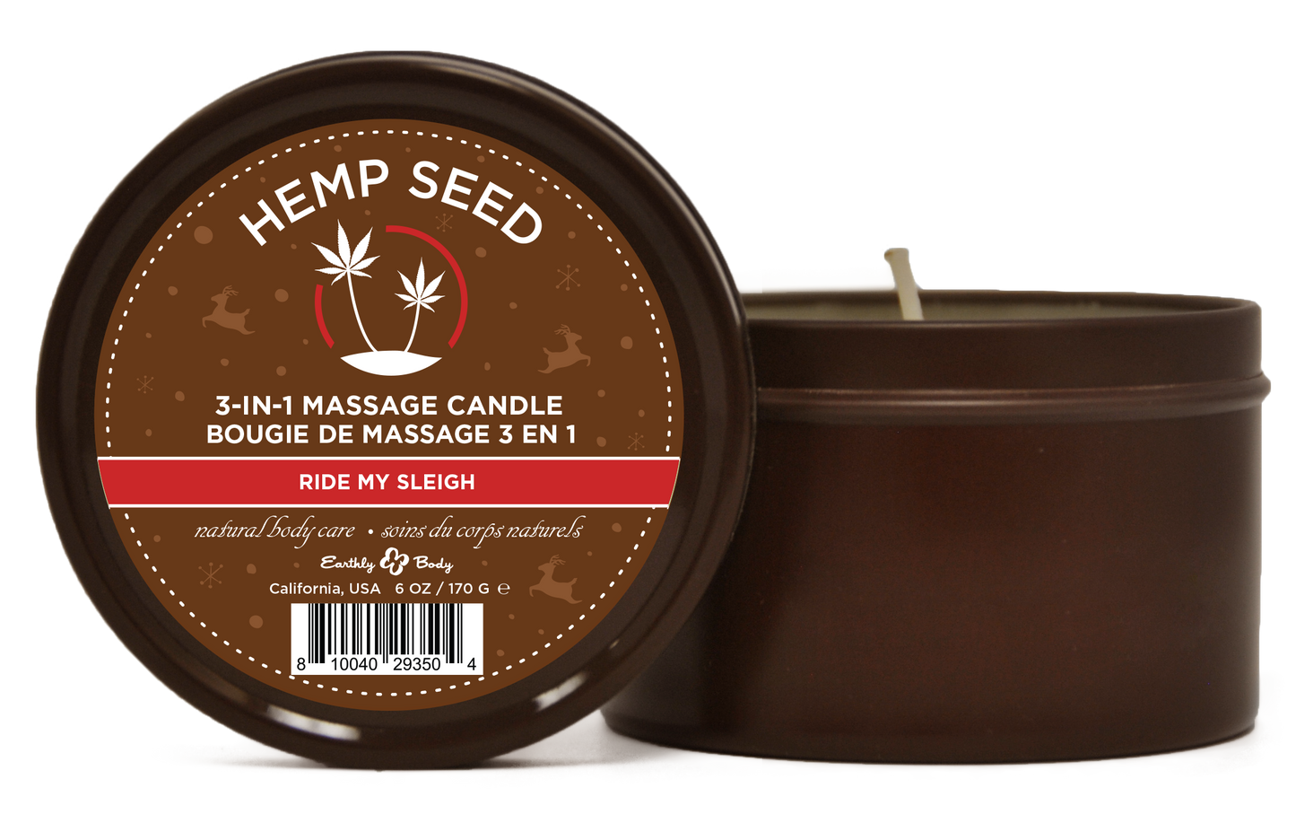 Hemp Seed 3-in-1 Massage Candle Ride My Sleigh 6oz/ 170 G