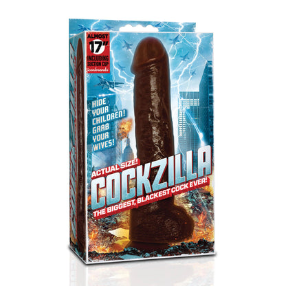 Cockzilla Nearly 17 Inch Realistic Black Dildo with Suction Cup