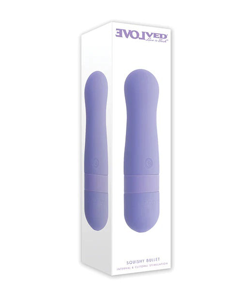 Evolved Novelties Squishy Bullet Vibrating Bullet for Internal and Clitoral Stimulation – Purple