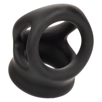CalExotics Alpha Liquid Silicone Dual Cage and Ring - Black
