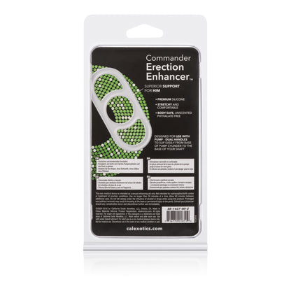 CalExotics Commander Erect Enhancer - Stretchy Erection Ring - White