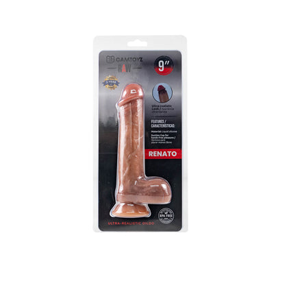Camtoyz Raw Dildo Ultra Realistic Renato – Brown – Realistic Design with Suction Cup Base