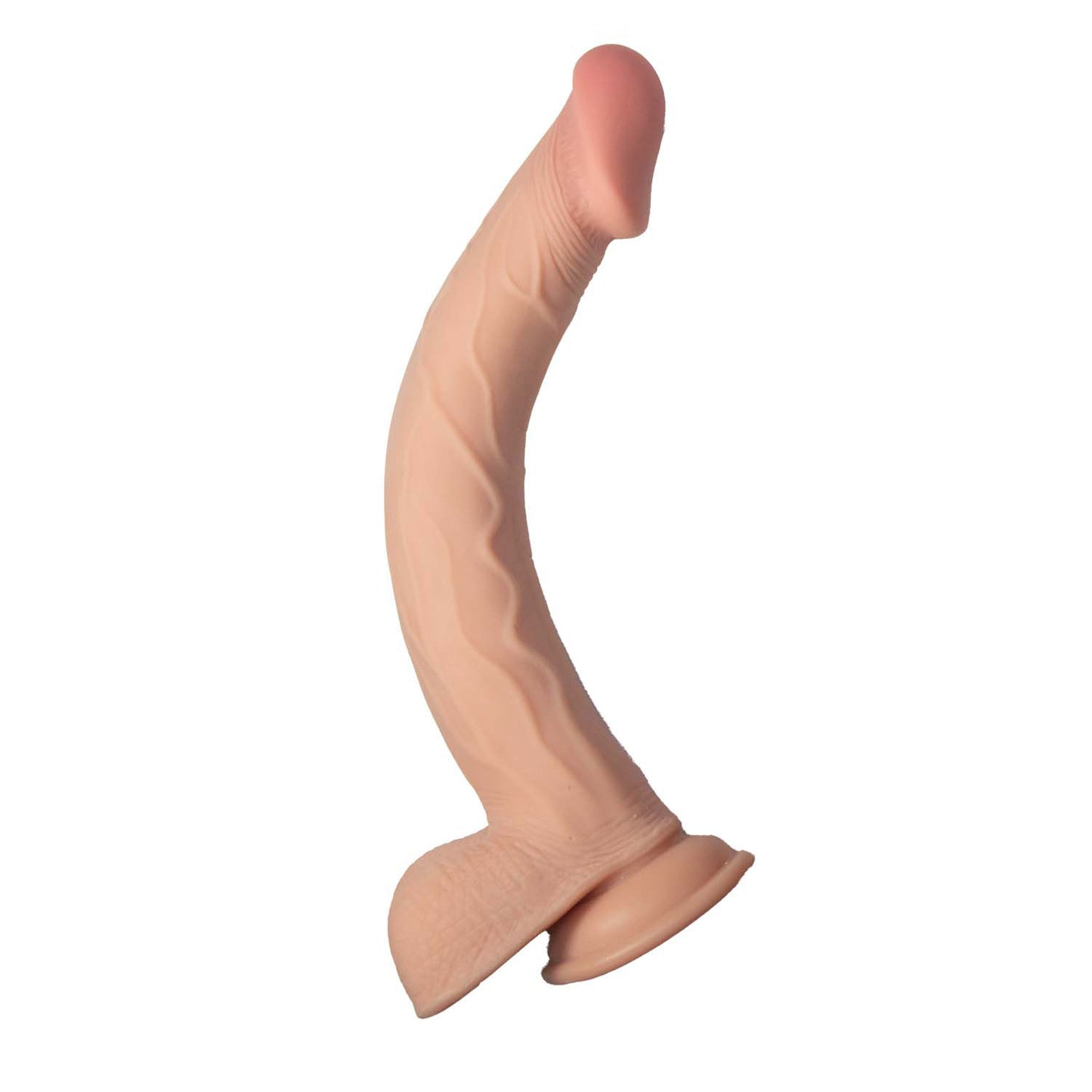 Realcocks Dual Layered 11" Dong - Realistic Feel, Bendable, White