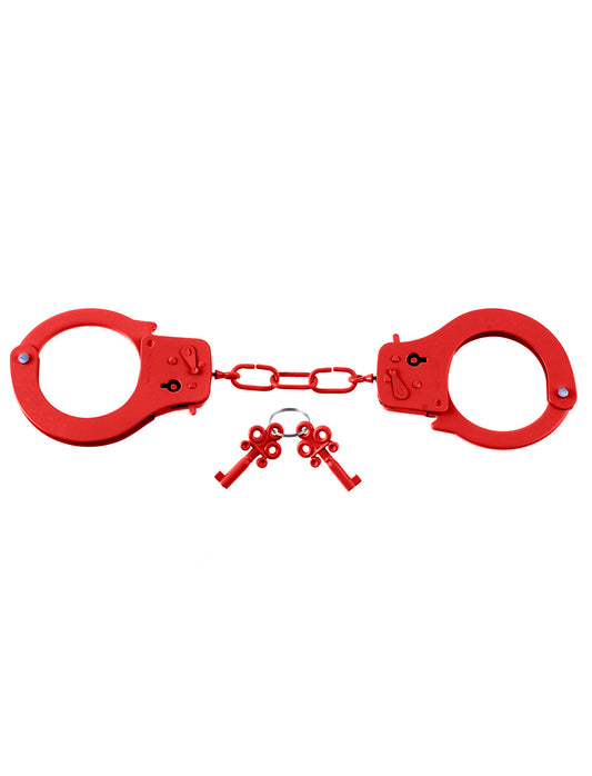 Pipedream Fetish Fantasy Series Metal Handcuffs – Red