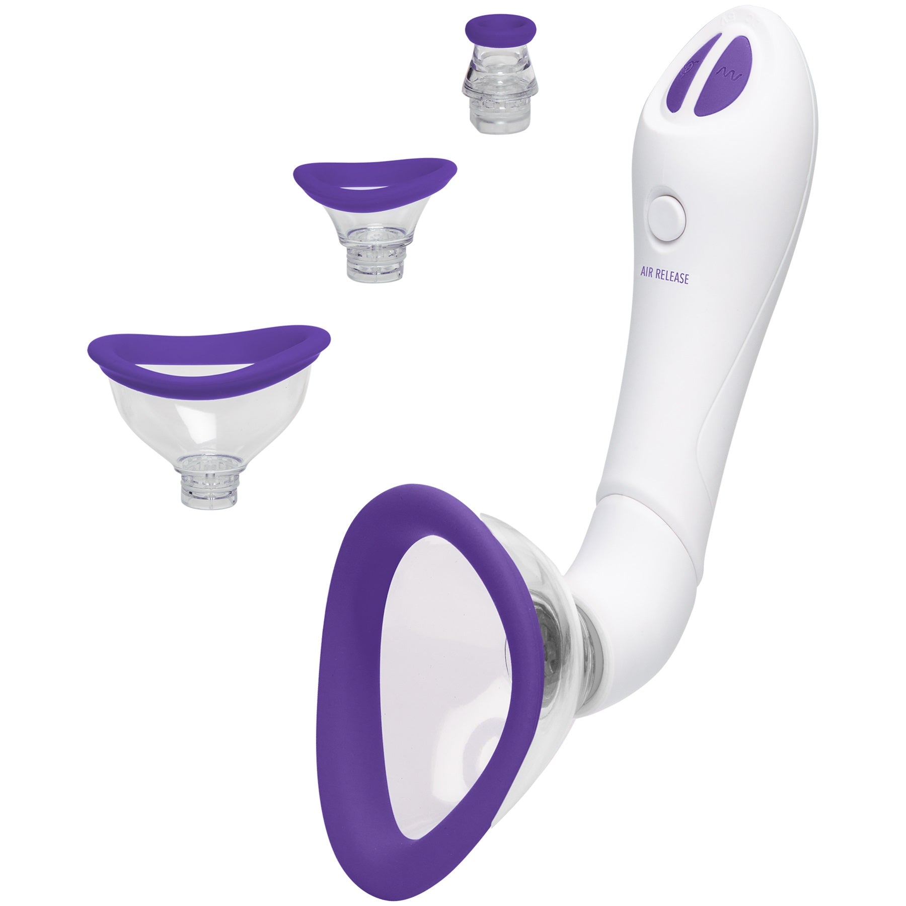 Doc Johnson Bloom Intimate Body Pump - Automatic Vibrating Suction Cup - Purple