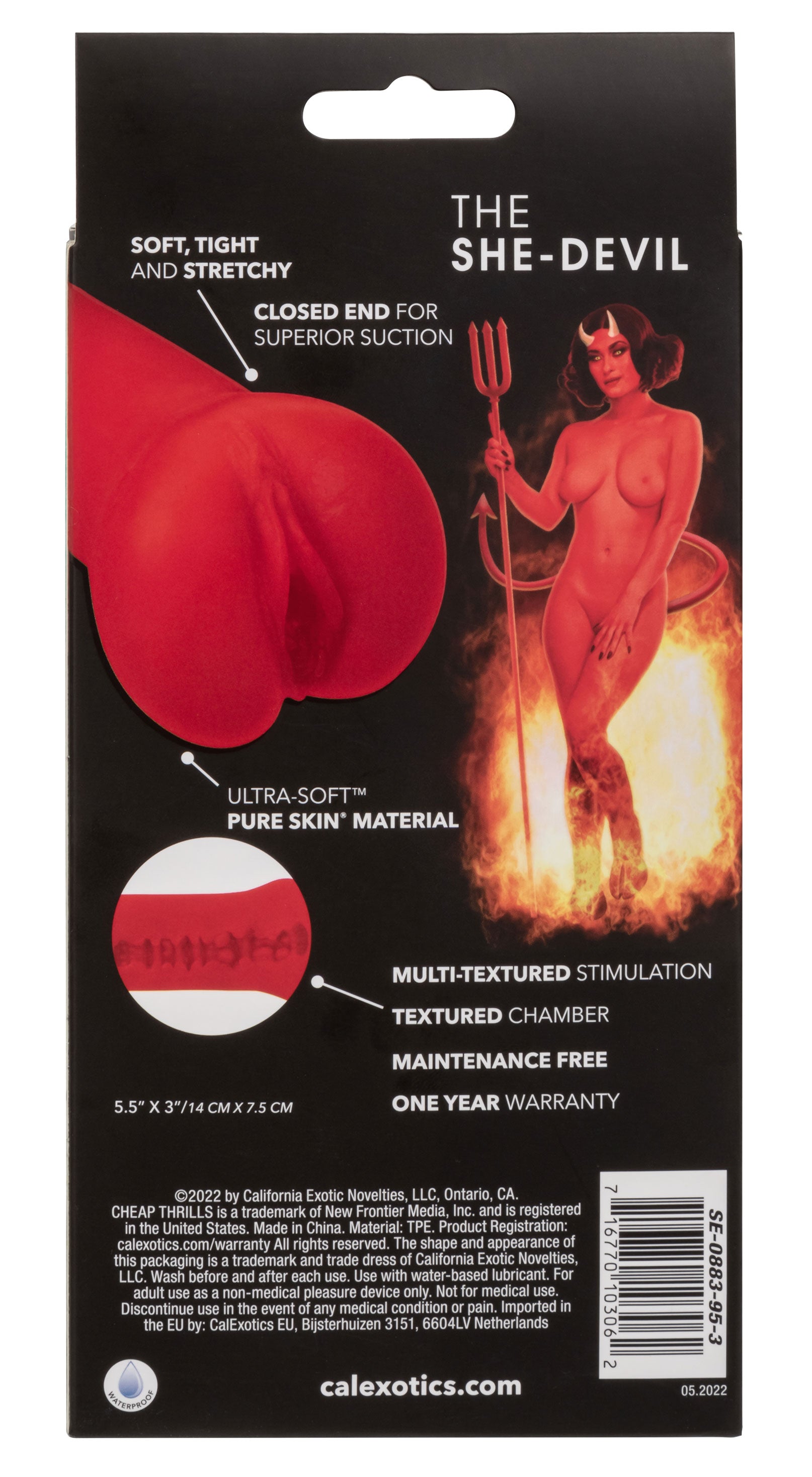 Cheap Thrills The She Devil Stroker – Red – Closed-End Design