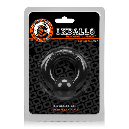Oxballs Gauge Cockring - Black - Stretchy Design for Comfort