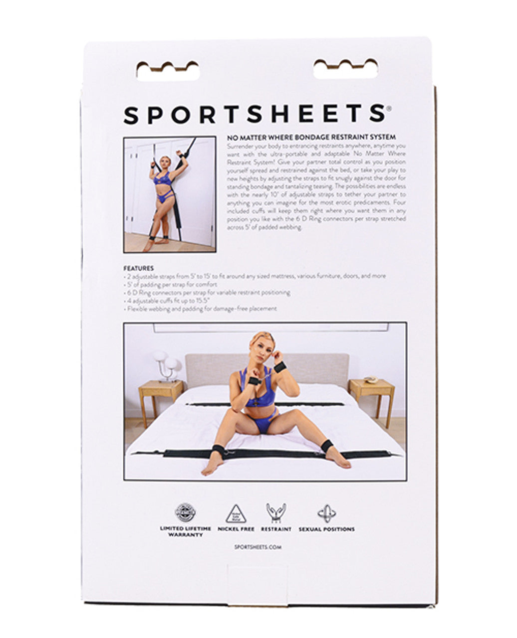 Sportsheets No Matter Where Bondage Restraint System – Black