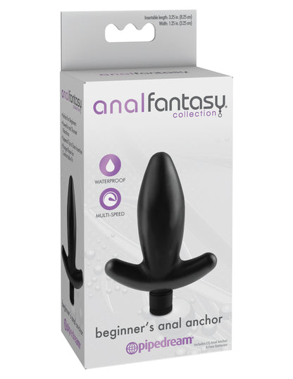 Pipedream Beginners Anal Anchor - Multi-Speed Vibrating Anal Toy - Black