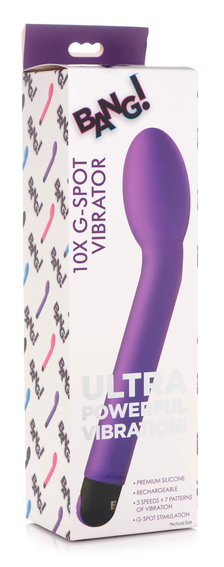 XR Brands 10x G-Spot Vibrator with Multi-Speed Vibrations – Purple