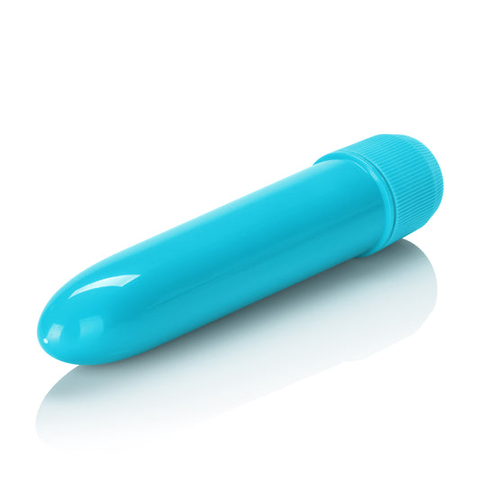 CalExotics Mini Neon Multi-Speed Vibe – Blue – 4.5 Inches