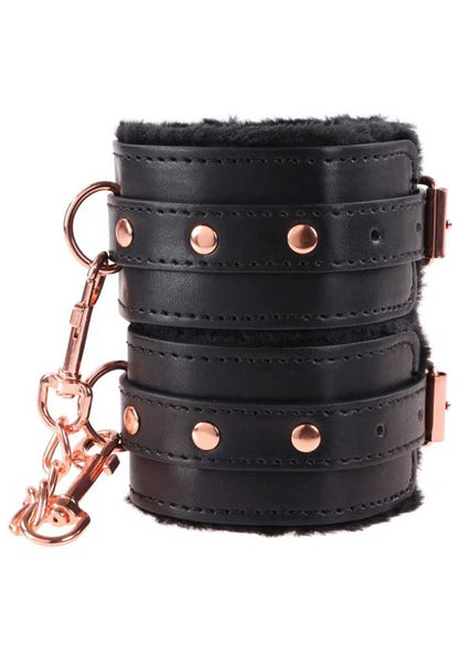 Sportsheets Brat Kit - Restraints, Flogger, and Accessories - Black/Rose Gold