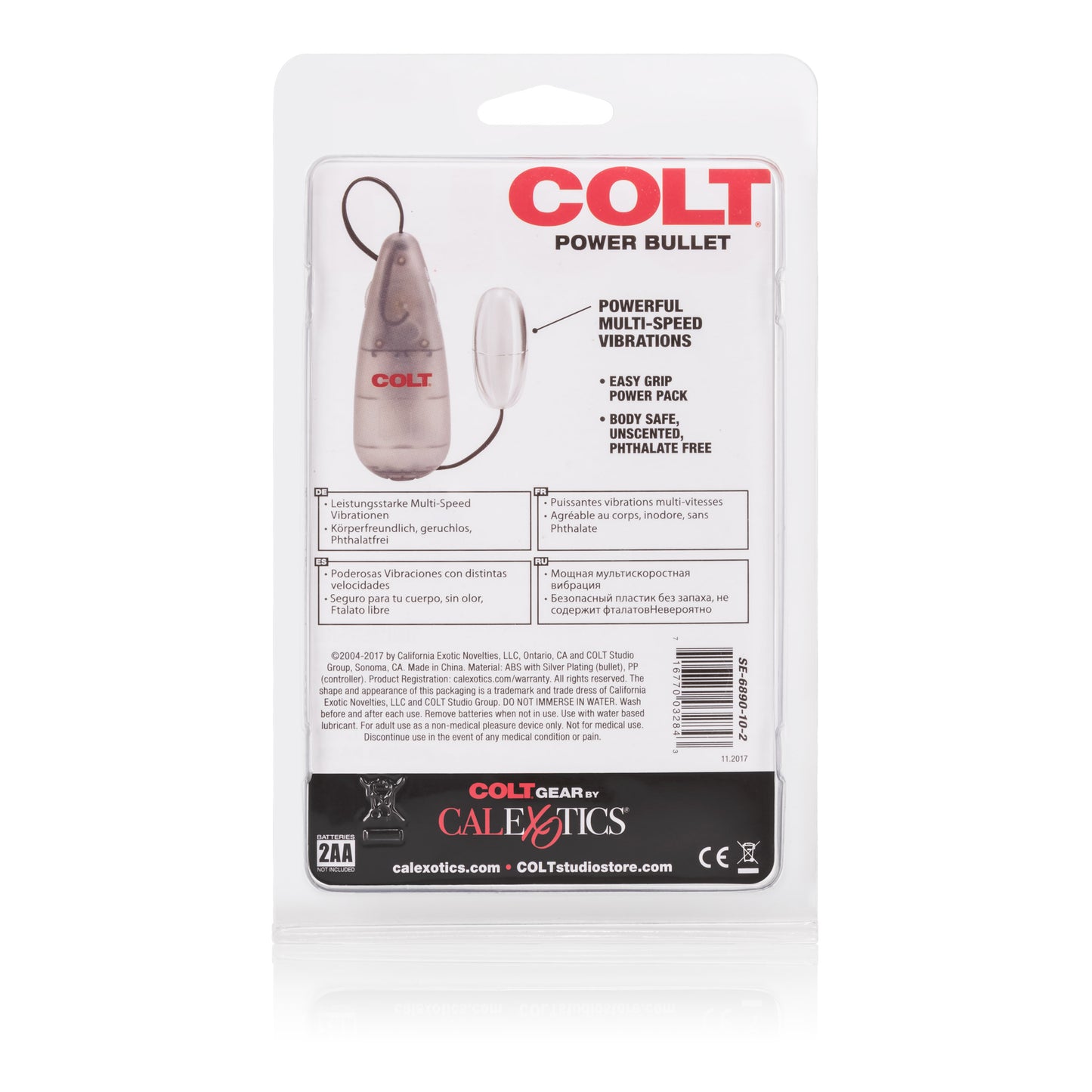 CalExotics Colt M/s Power Pak Bullet – Versatile Vibrating Stimulator – Silver