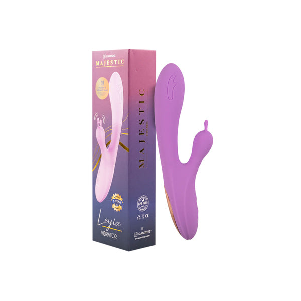 Camtoyz Double Leyla Vibrator - Purple - Multi-Function G-Spot and Clitoral Stimulator