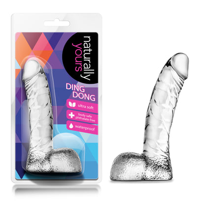 Blush Naturally Yours Ding Dong - Clear Slim Vibrator with G-Spot Stimulation