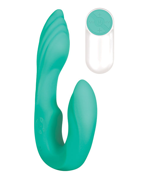 Evolved Novelties Strapless Seashell Dual Vibrator – Teal