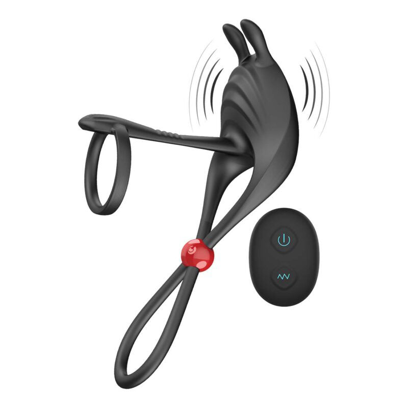 Nasstoys Cock Power Remote Control Cockring and Ball Cinch – Black