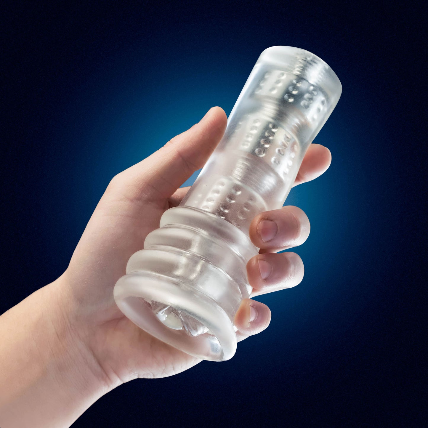 Rize Luz Glow in the Dark Self-Lubricating Stroker – Clear