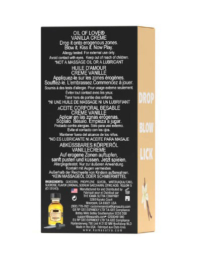 Kama Sutra Oil of Love - Vanilla Creme - Foreplay Oil - 0.75 Fl. Oz.