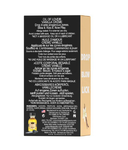 Kama Sutra Oil of Love - Vanilla Creme - Foreplay Oil - 0.75 Fl. Oz.