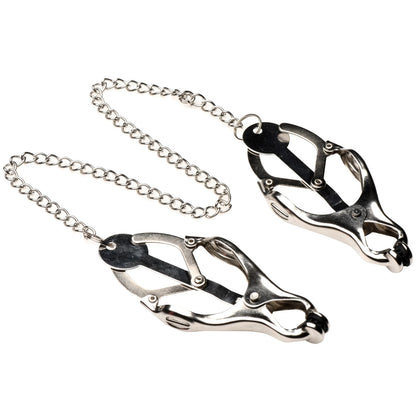 Primal Spiked Clover Nipple Clamps – Silver – Intense Nipple Stimulation