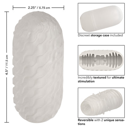 CalExotics Boundless Reversible Ribbed Stroker – Clear