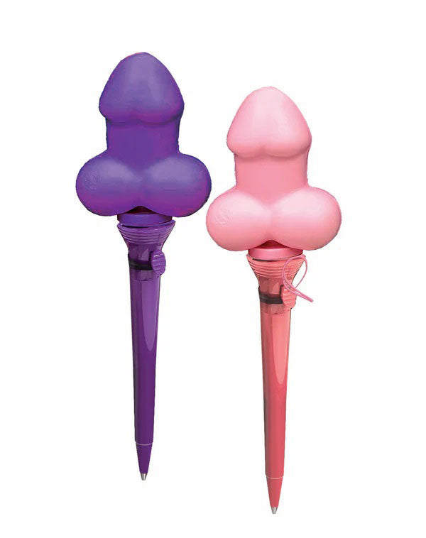 Little Genie Super Fun Popping Penis Pen – Pink and Purple
