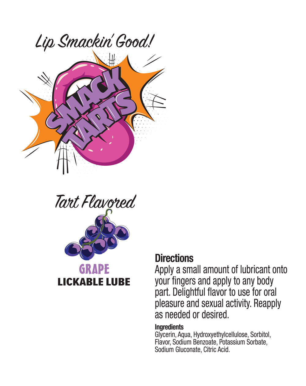 Little Genie Smack Tarts Lickable Flavored Lubricant - Grape - 2oz