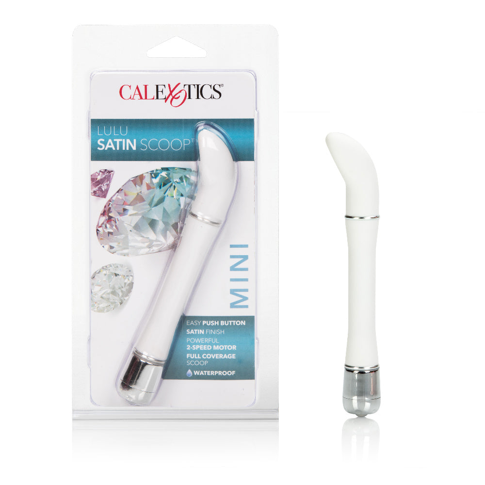 CalExotics Lulu Satin Scoop Vibe – Multi-Speed Personal Massager – White