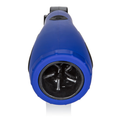Apollo Hydro Power Stroker – Blue – Vibrating Stroker with Suction Cup Base