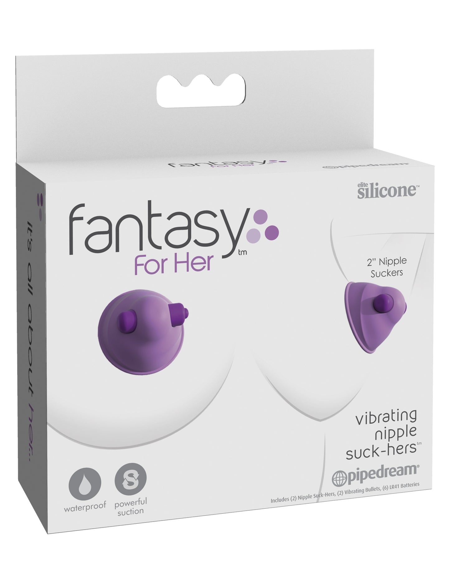 Pipedream Vibrating Nipple Suck-Her – Purple – 2 Inch