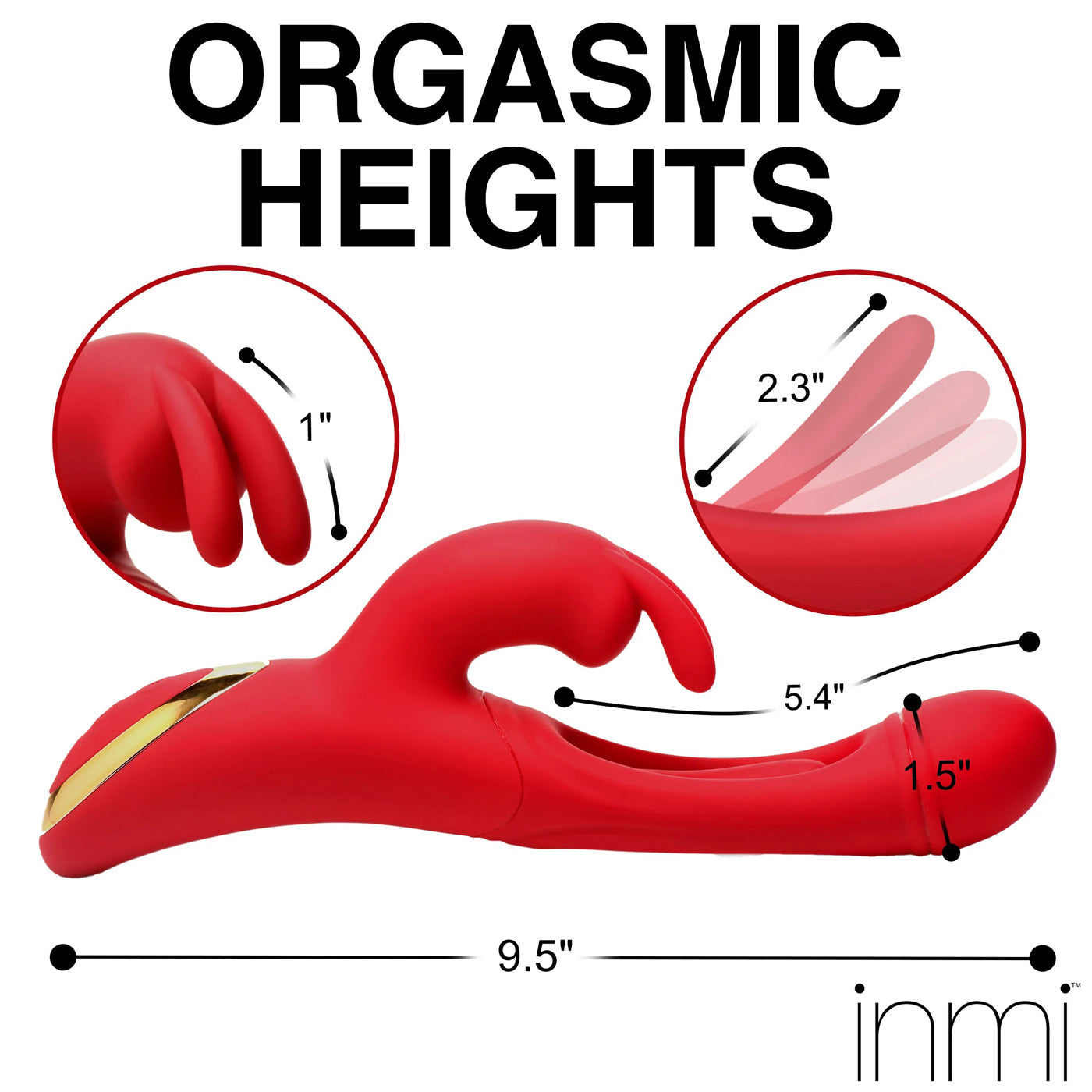 Rabbit Flick Flicking Silicone Rabbit Vibrator - Red