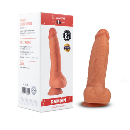 Camtoyz RAW Dildo Realistic Damian - Beige - Realistic with Suction Cup