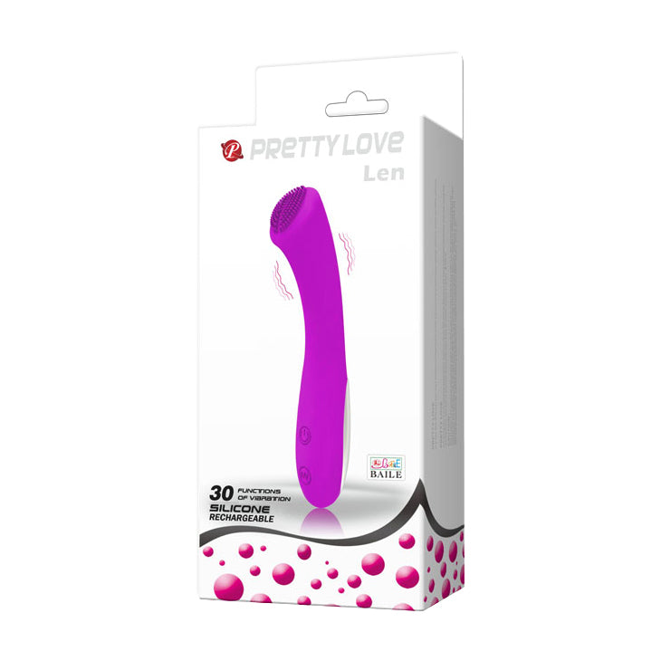 Pretty Love Len Rechargeable Wand - Multi-Function G-Spot Massager - Purple