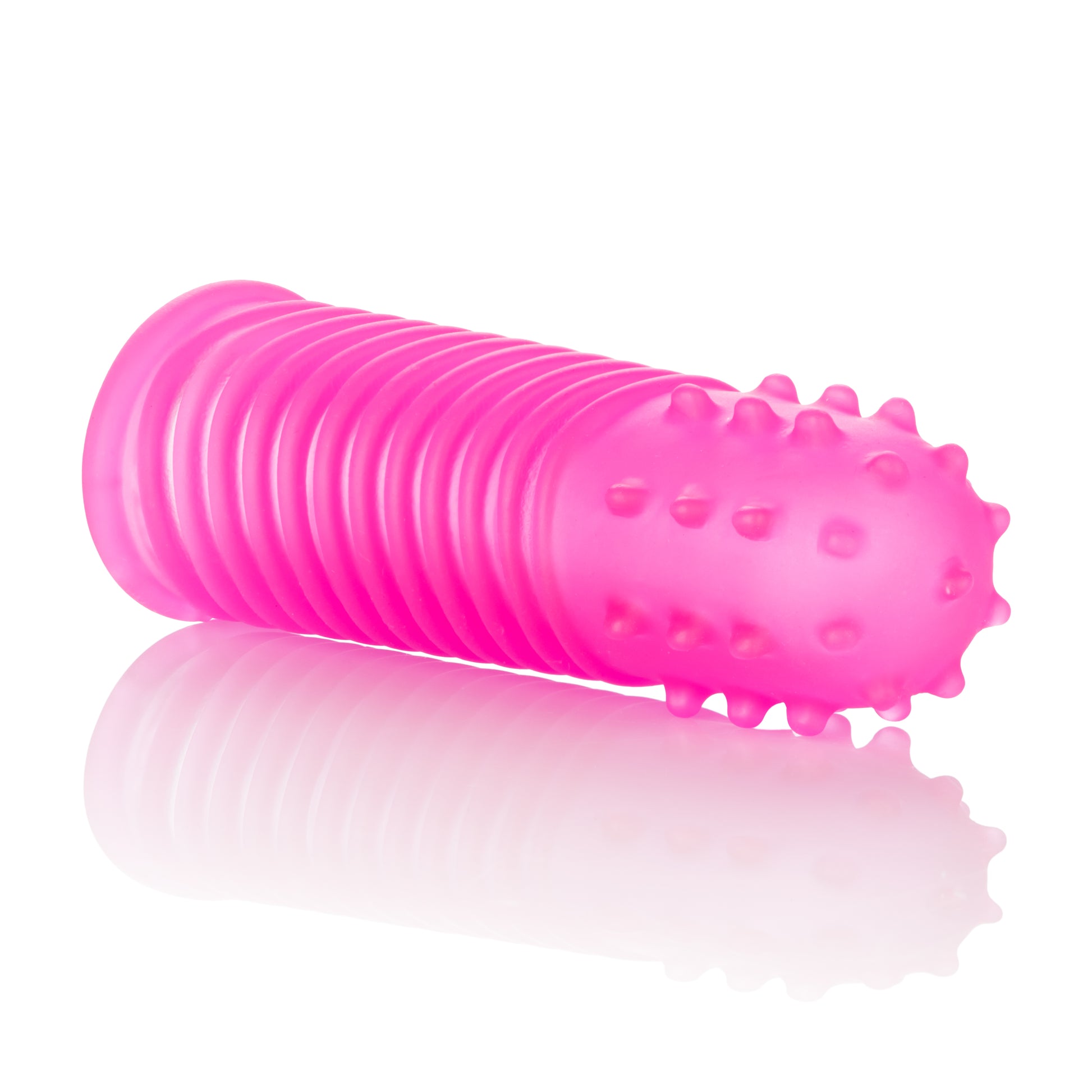 CalExotics Intimate Play Finger Tinglers – Pink – Flexible Ribbed Teasers