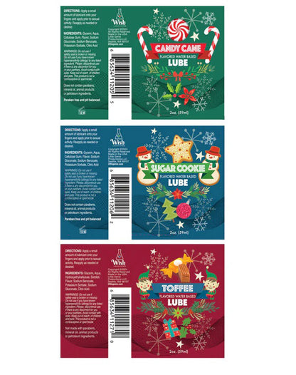 Little Genie Holiday Lubricant Display – Water-Based, 3 Flavors, 18 Bottles