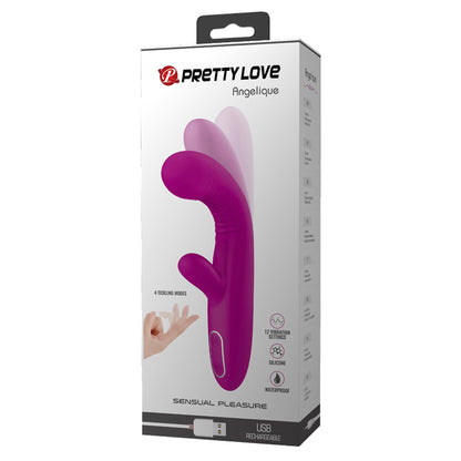 Pretty Love Angelique Come Hither G-Spot Vibrator with Clitoral Stimulator – Fuchsia
