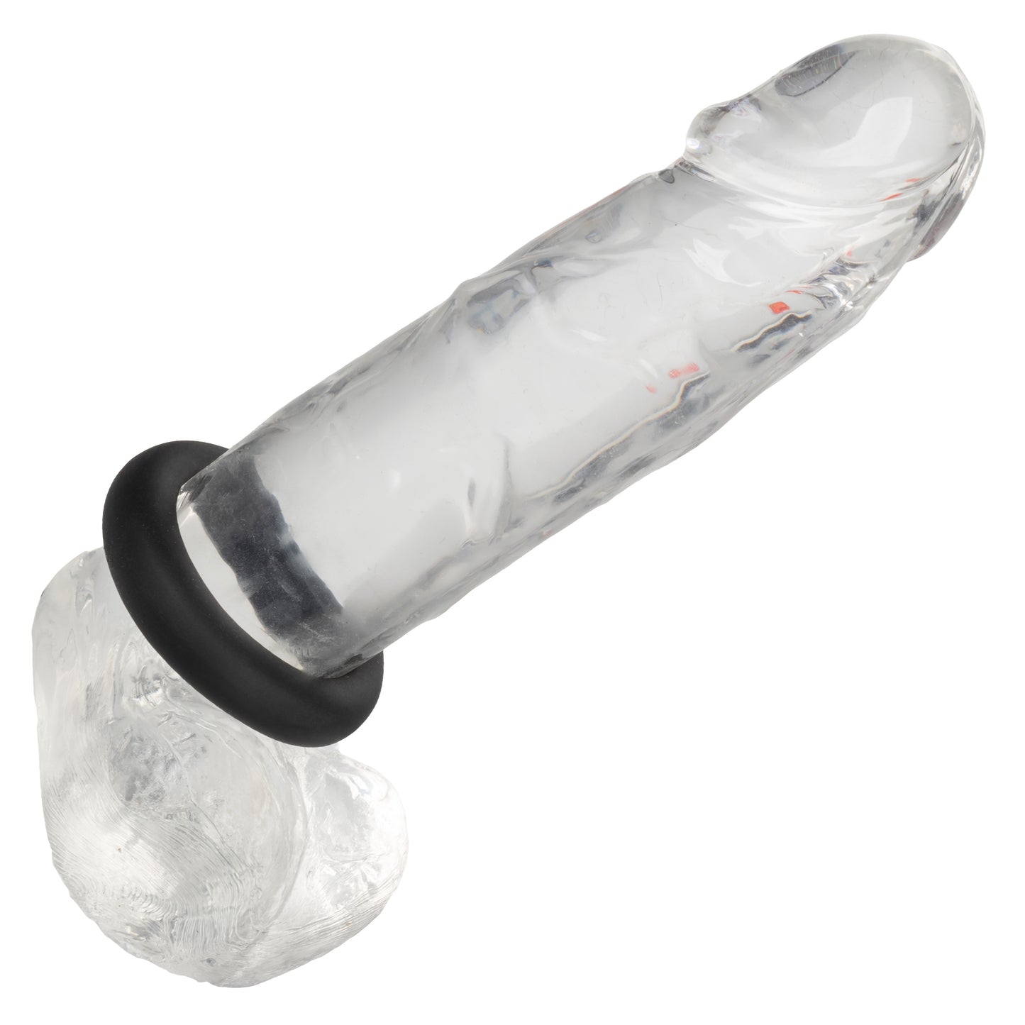 CalExotics Alpha Liquid Silicone Prolong Medium Ring - Black - Waterproof Enhancer