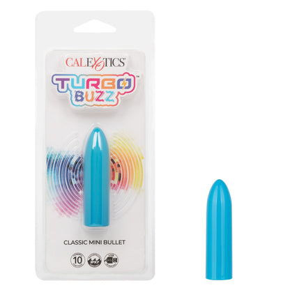 CalExotics Turbo Buzz Classic Mini Bullet Vibrator - Blue - 10 Functions