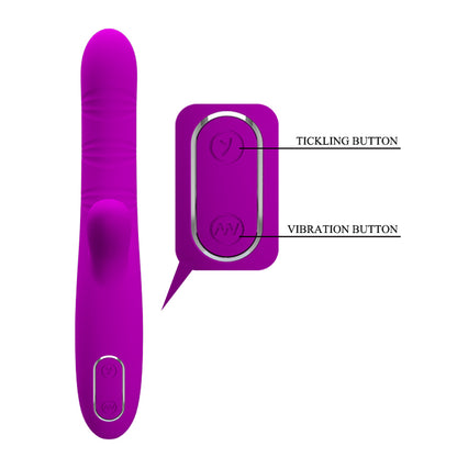 Pretty Love Angelique Come Hither G-Spot Vibrator with Clitoral Stimulator – Fuchsia