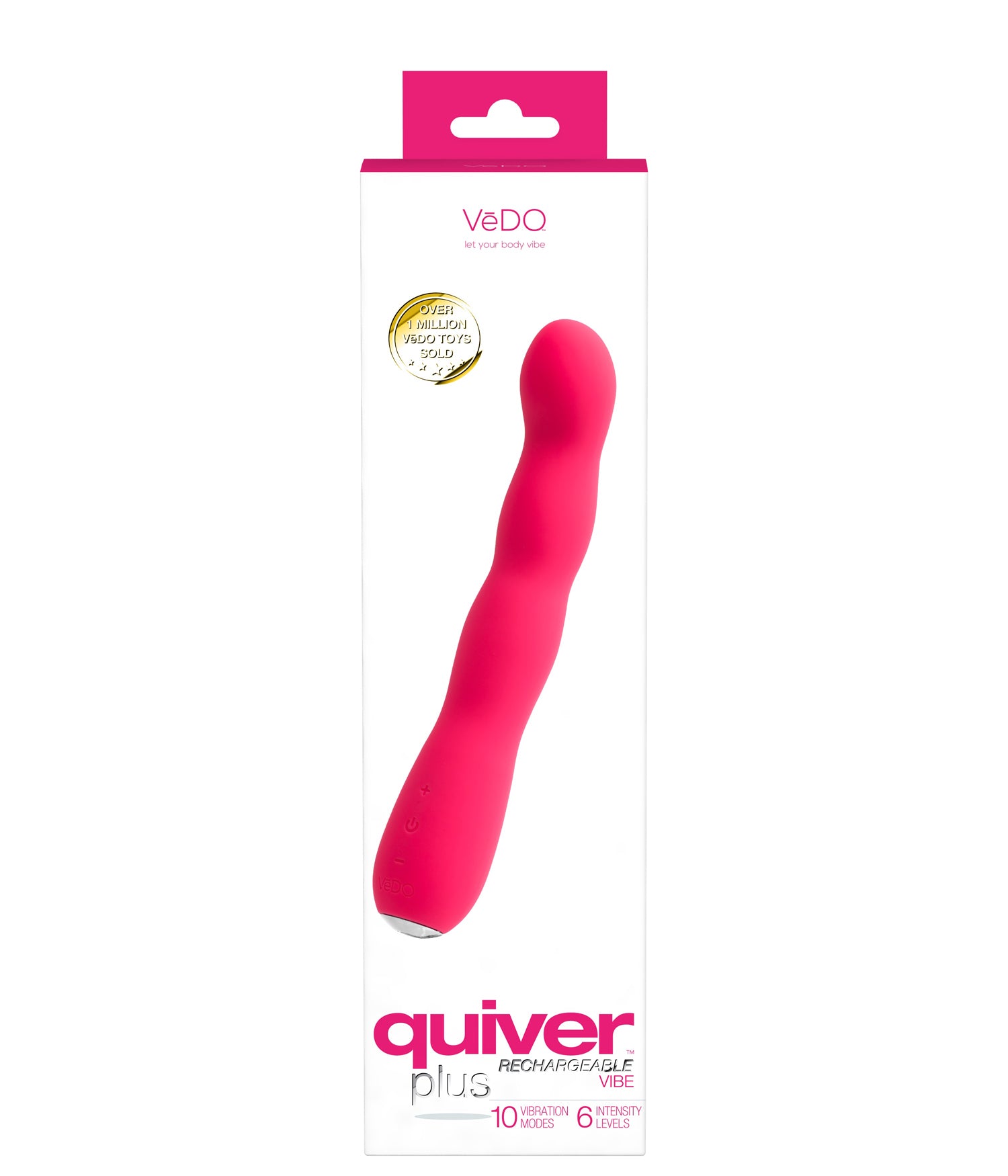VeDO Quiver Plus Rechargeable Vibe – G-Spot Vibrator – Pink