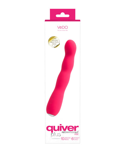 VeDO Quiver Plus Rechargeable Vibe – G-Spot Vibrator – Pink